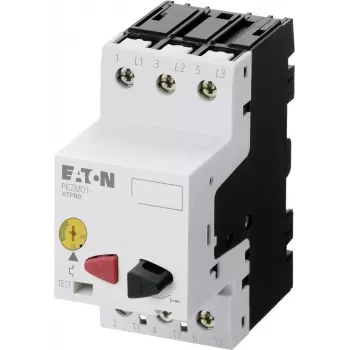 Motorový jistič EATON PKZM01-6.3, 6,3 A, 3pólový, tlačítkový, 2,2 kW při 400 V 278483