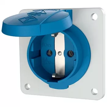 Nástěnná zásuvka Schuko Mennekes 11031F, 16 A, 230 V, IP54, modrá