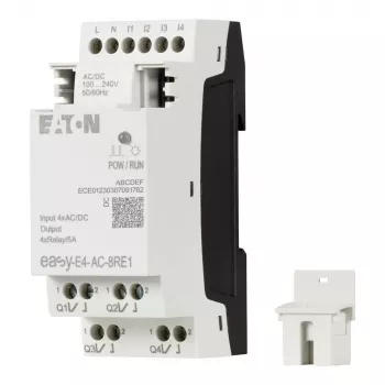 Eaton easyE4 modul rozšíření I/O PLC, 4 digitální vstupy, 4 reléové výstupy EASY-E4-AC-8RE1