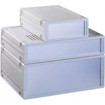 Stolní pouzdro Bopla ULTRAMAS UM62009L, ABS světle šedá, 290,9 x 108 x 199 mm, s čelním panelem a nožičkami 55620010.H