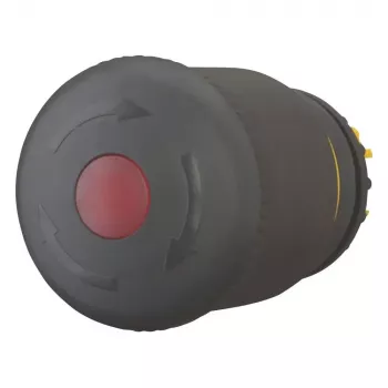 Osvětlené tlačítko nouzového zastavení Eaton M22S-PVLT 271540, otočné odblokování, černé