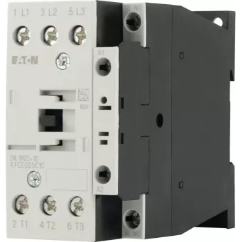 Eaton DILM25-10 24V 50Hz 3-Pole Power Contactor, 25 A AC-3, 11 kW, 1 NO Auxiliary, Screw Terminals, DIN Rail Mount, IP00 277119