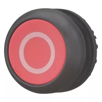 Tlačítko Eaton M22S-D-R-X0, červené/černé, plast, IP66/IP67/IP69, 29,7 mm x 29 mm 216606