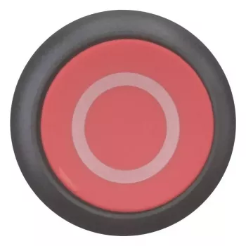 Tlačítko Eaton M22S-D-R-X0, červené/černé, plast, IP66/IP67/IP69, 29,7 mm x 29 mm 216606