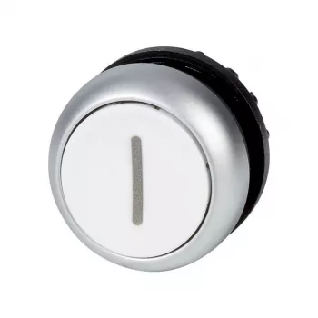 Tlačítkový spínač Eaton M22-D-W-X1, černý/kovový/bílý 216611