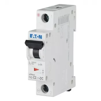 Jistič Eaton FAZ-C2/1-DC, 1pólový, 2 A, charakteristika C, 220 V DC, 10 kA 279122
