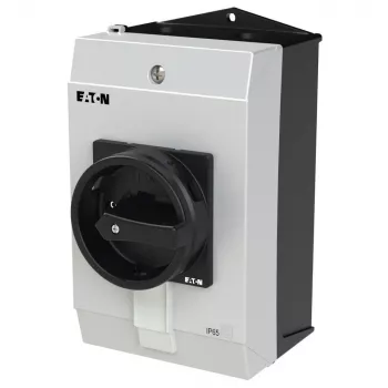 Otočný přepínač Eaton P1-25/I2H/SVB-SW/HI11, 3pólový, černý/šedý 227862