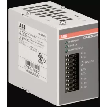ABB CP-B 24/3.0 vyrovnávací modul pro napájecí zdroje, 24 V DC, 3 A, DIN lišta 1SVR427060R0300