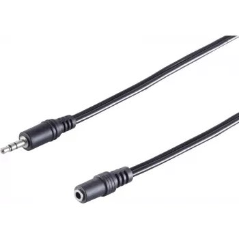 Prodlužovací audio kabel SHIVERPEAKS, 3,5 mm jack samec na samici, 2,5 m, černý