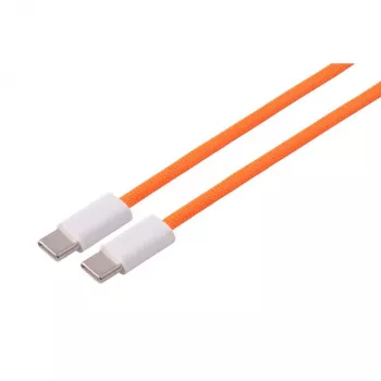 Nabíjecí kabel USB-C S CONN MAXIMUM CONNECTIVITY, 2.0, 60W, oranžový, textil, 2,5 m (14-21257)