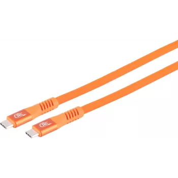 Nabíjecí kabel USB-C S CONN MAXIMUM CONNECTIVITY, 3.2, 240W, oranžový, 1 m (14-77027)