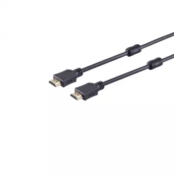 HDMI kabel S CONN MAXIMUM CONNECTIVITY 77478-15-FERRIT, HDMI-A samec na HDMI-A samec, pozlacené kontakty, ferit, Full HD, Ultra HD, 3D, HEAC, 15 m