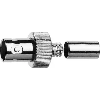 Kabelová zásuvka BNC crimp G16 75 Ohm, crimp/crimp, A0806, G16 (0,6/3,7 D) - 1 ks Telegärtner J01003A1353