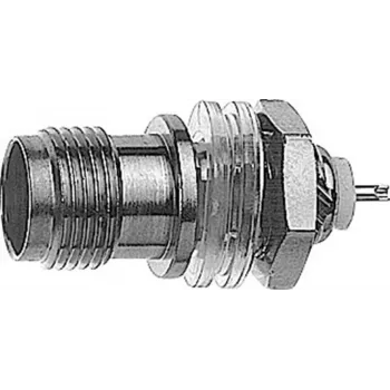 Přepážková zásuvka TNC Telegärtner, izolovaná, 50 Ohm, pájený spoj, nikl/zlatá (J01011A0013)