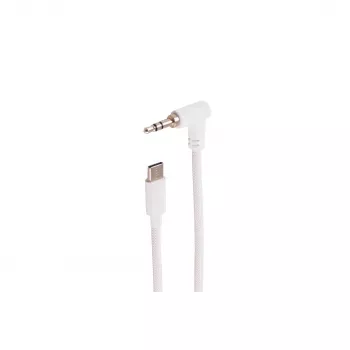 Audio kabel SHIVERPEAKS BS14-08226 3,5 mm úhlový na rovný, bílý, 0,9 m
