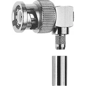 BNC kabelový úhlový konektor Telegärtner J01000A0033, crimp/pájení, G08, 50 Ohm, pro RD-316