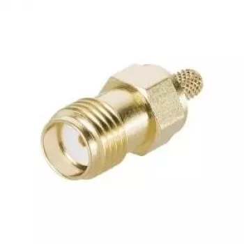 SMA samice kabelový konektor Telegärtner J01151A0611, crimp G05, pro RG-223/U, RG-142 B/U, zlatý
