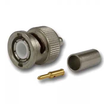 BNC crimp konektor Telegärtner 50 Ohm pro RG-58 C/U, nikl/zlatý, 4 GHz J01000L1255Z