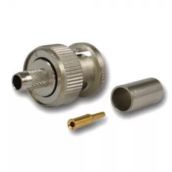 BNC crimp konektor Telegärtner 50 Ohm pro RG-58 C/U, nikl/zlatý, 4 GHz J01000L1255Z