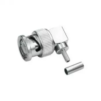BNC úhlový crimp konektor Telegärtner 75 Ohm pro RG-59 B/U, pájení/crimp, samec, 1 ks J01002A1356