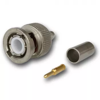 BNC crimp konektor Telegärtner 50 Ohm pro RG-58 C/U, G01 Professional, nikl/zlatý, 250 ks J01000A1255S