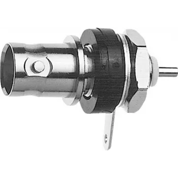 Přírubová zásuvka BNC Telegärtner, izolovaná 75 Ohm, s modrými izolačními podložkami, řada Z03 J01003D1286