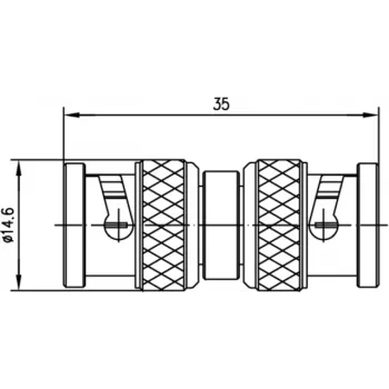 Adaptér BNC Telegärtner, konektor BNC samec na konektor BNC samec, 50 Ohm, J01004A0806