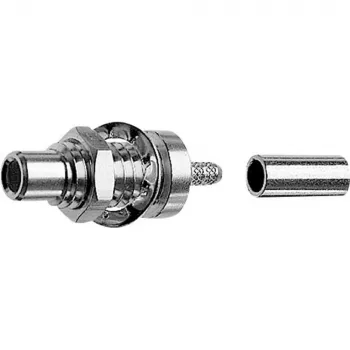 Konektor SMC Telegärtner, vestavný, 50 Ohm, pájecí, niklované tělo, zlacený středový kontakt J01170A0151