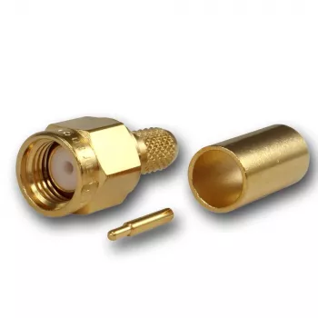 Kabelový konektor SMA crimp/pájení G01, RG-58C/U, zlatý, 1 ks Telegärtner (J01150A0041Z)
