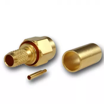 Kabelový konektor SMA crimp/pájení G01, RG-58C/U, zlatý, 1 ks Telegärtner (J01150A0041Z)