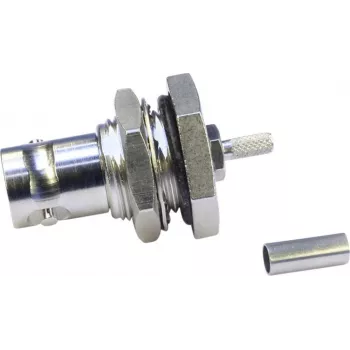 Konektor BNC zásuvka do panelu crimp Telegärtner G04, 75 Ohm, pro RG-179 B/U