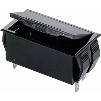 Držák baterií Bopla pro 2 články AA (Mignon), konektor 9V blok, pájecí očka, 65 x 37 x 21,5 mm, černý 46300000