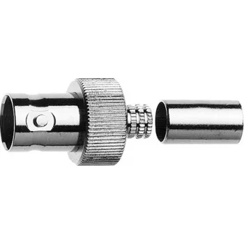 Konektor BNC zásuvka crimp Telegärtner J01003A0048, 75 Ohm, crimp/crimp, pro kabelovou skupinu G41 (0,6/2,8-4,7 mm), 5 ks
