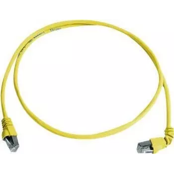 Patch kabel CAT 6a S/FTP RJ45 Telegärtner 100008019, 1 m, žlutý, LSZH, samozhášecí