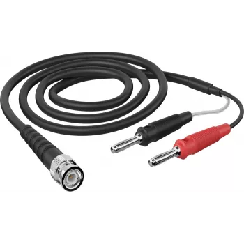 1m koaxiální měřicí kabel Telegärtner L00010A1845 BNC na dvojitý banánek, černý