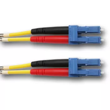 Vláknový patch kabel LC na LC Single-Mode OS2 duplex TELEGÄRTNER, 2 m, žlutý L00871A0003