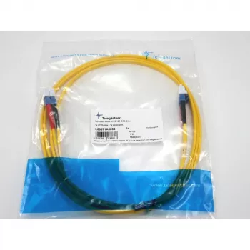 Vláknový patch kabel LC na LC Single-Mode OS2 duplex TELEGÄRTNER, 2 m, žlutý L00871A0003