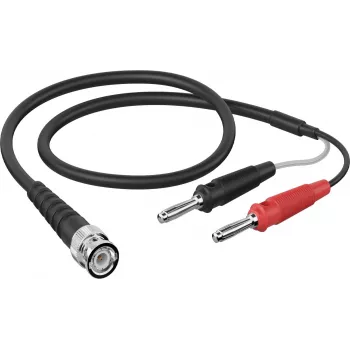 0,5m koaxiální měřicí kabel Telegärtner L00010A1844 BNC na 2x banánek, černý