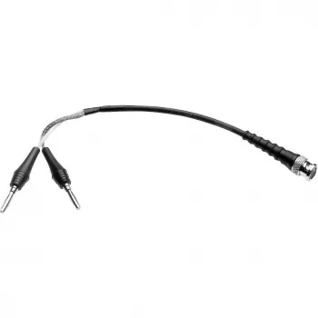 0,5m koaxiální měřicí kabel Telegärtner L00010A1844 BNC na 2x banánek, černý