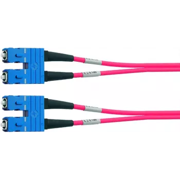 Optický kabel Telegärtner L00880A0028 SC na SC OM4 duplex, 1 m, fialový