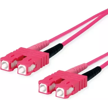 Optický kabel Telegärtner L00880A0028 SC na SC OM4 duplex, 1 m, fialový