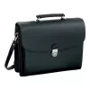 JÜSCHA Alassio FORTE Briefcase for Documents - Faux Leather - Black (92011)