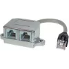 Rozbočovač telefonu/Ethernetu RJ45 S CONN MAXIMUM CONNECTIVITY, Cat. 5e, stíněný, 0,1 m, černý 75002-2
