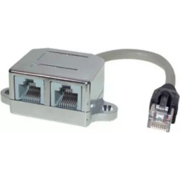 Rozbočovač telefonu/Ethernetu RJ45 S CONN MAXIMUM CONNECTIVITY, Cat. 5e, stíněný, 0,1 m, černý 75002-2
