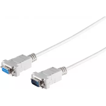 Sériový kabel 9pinový Sub-D S CONN MAXIMUM CONNECTIVITY, samec na samici, 3,0 m, šedý
