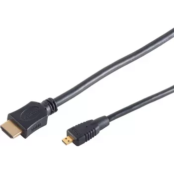 High Speed Micro HDMI kabel s Ethernetem S CONN MAXIMUM CONNECTIVITY, černý, 0,5 m (77470-0.5-3)
