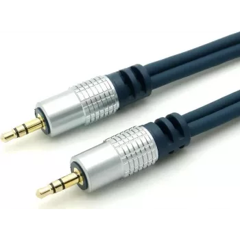 Prémiový stereo audio kabel 3,5mm HOME-CINEMA 1,5m chrom-kov pozlacený 30812MHQ