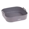 LURCH Silicone Air Fryer Liner, Square, 21 x 21 x 5 cm, Anthracite 00070206