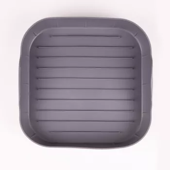 LURCH Silicone Air Fryer Liner, Square, 21 x 21 x 5 cm, Anthracite 00070206