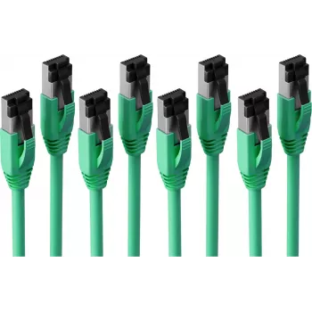 Patch kabel S CONN MAXIMUM CONNECTIVITY BASIC-S Cat. 8.1 F/FTP PIMF LSZH, zelený, 7,5 m, 4 ks SC08-41063-4